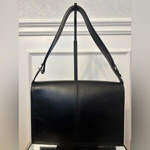 JCrew Black 100% Leather Shoulder Bag